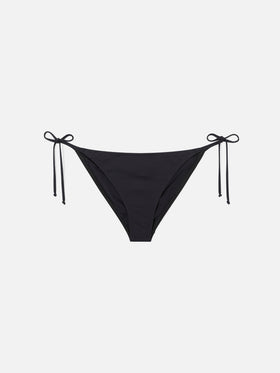 Virgo Bikinihose mit seitlichen Bindebändern in Uni-Schwarz 