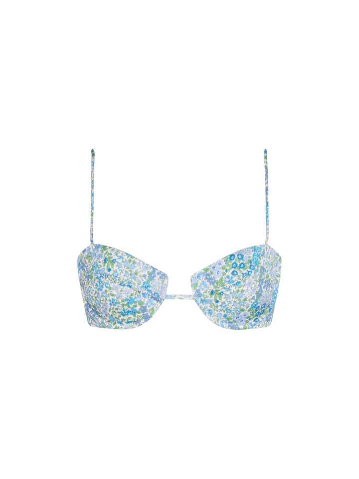 Woman underwired bralette top Salina with Joanna Luise print | MADE WITH LIBERTY FABRIC