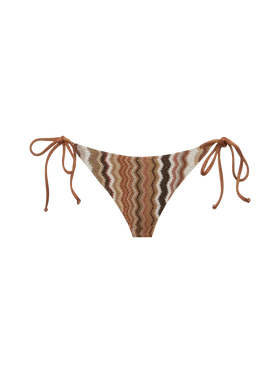 Virgo raschel knit classic swim briefs with wave pattern