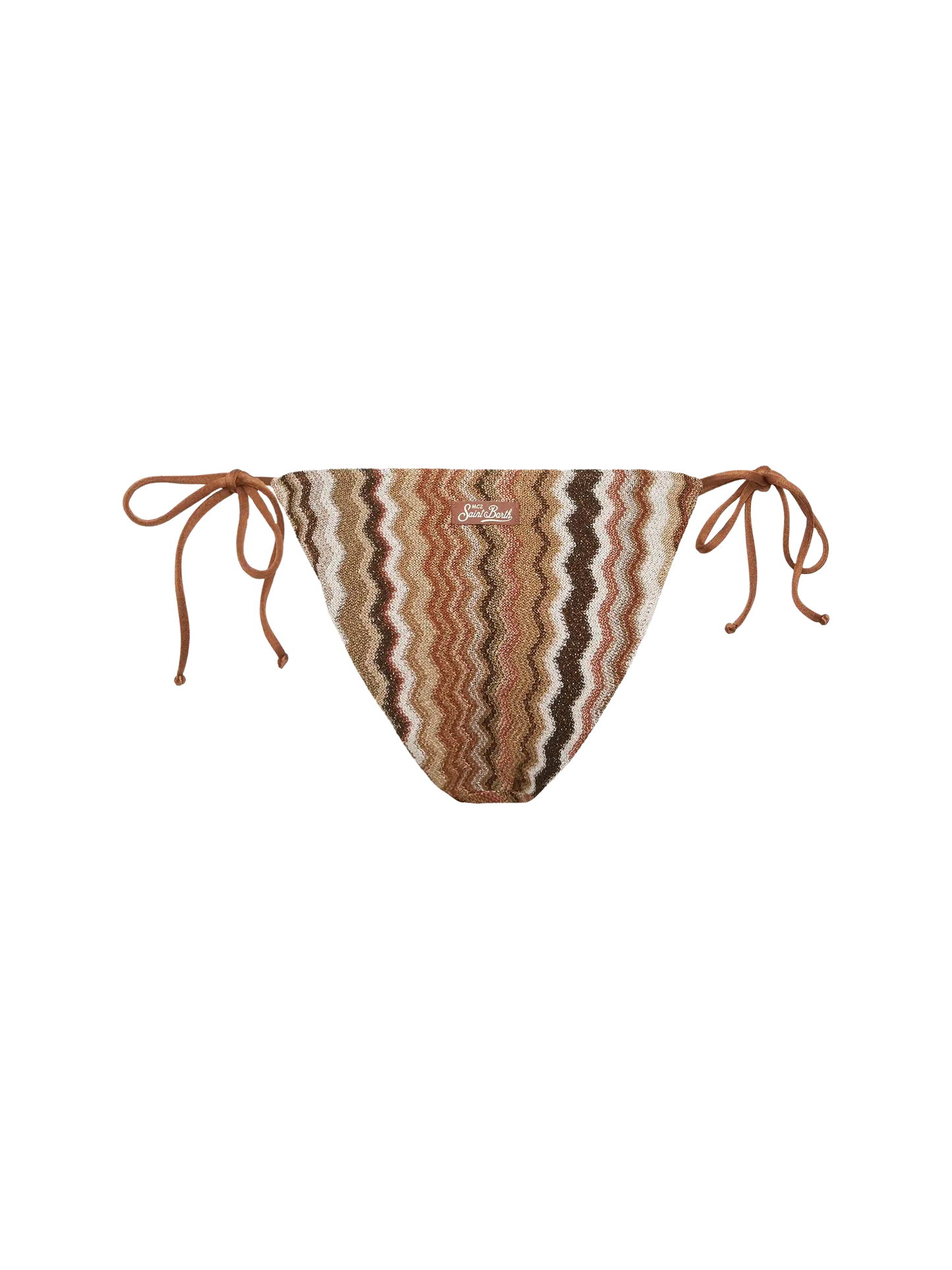 Virgo raschel knit classic swim briefs with wave pattern
