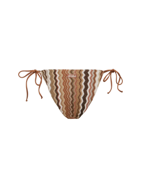 Virgo raschel knit classic swim briefs with wave pattern