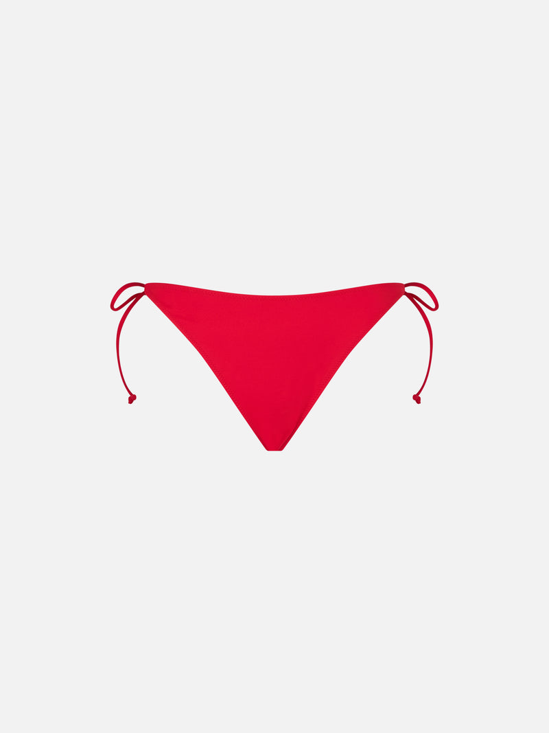 Woman red classic swim briefs Virgo