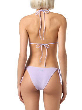 Woman lilac terry triangle bikini Leah Virgo - MC2 Saint Barth