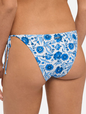 Bas de bikini classique Virgo avec imprimé batik bleu 