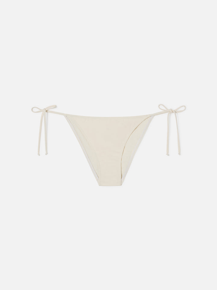 Judy Virgo cream bralette bikini with ties