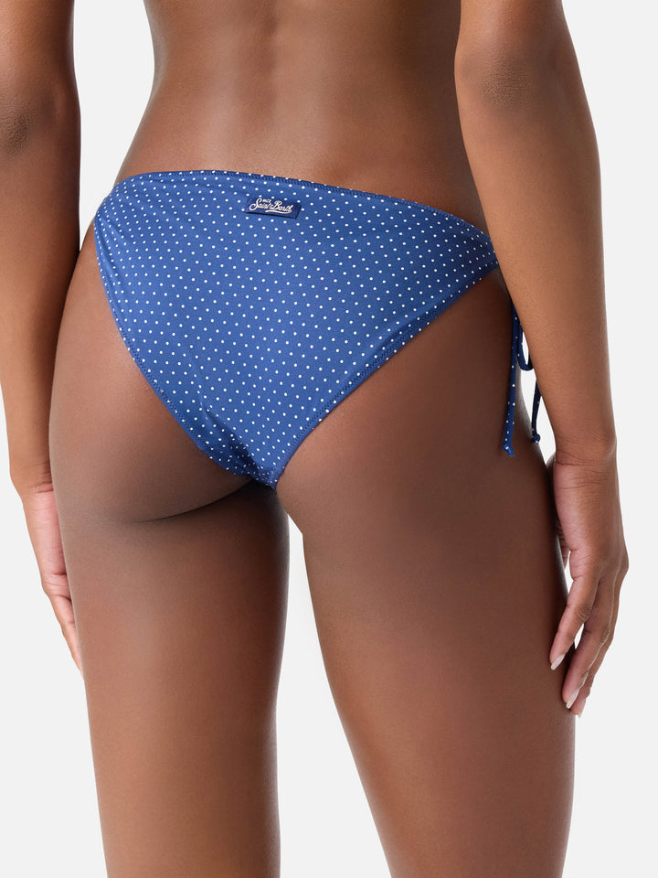 Virgo classic swim briefs with micro polka dots print