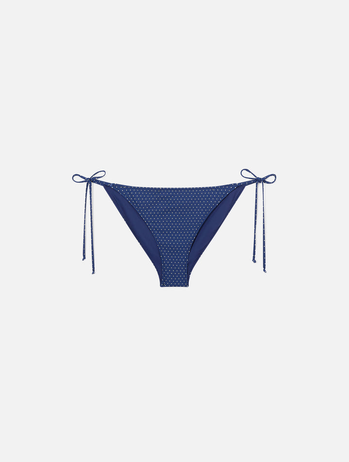 Bikini triangular Leah Virgo con estampado de micro lunares 