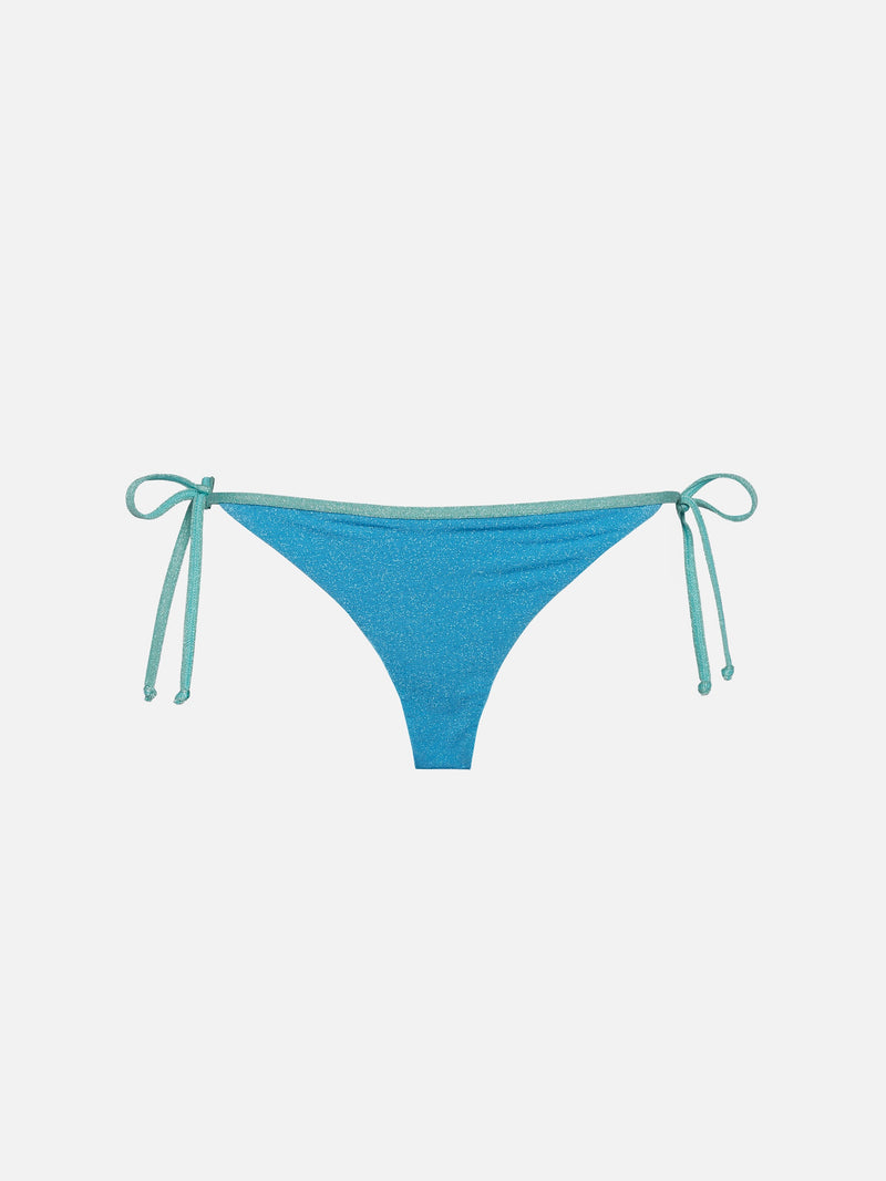 Woman lurex cheeky swim briefs Virgo