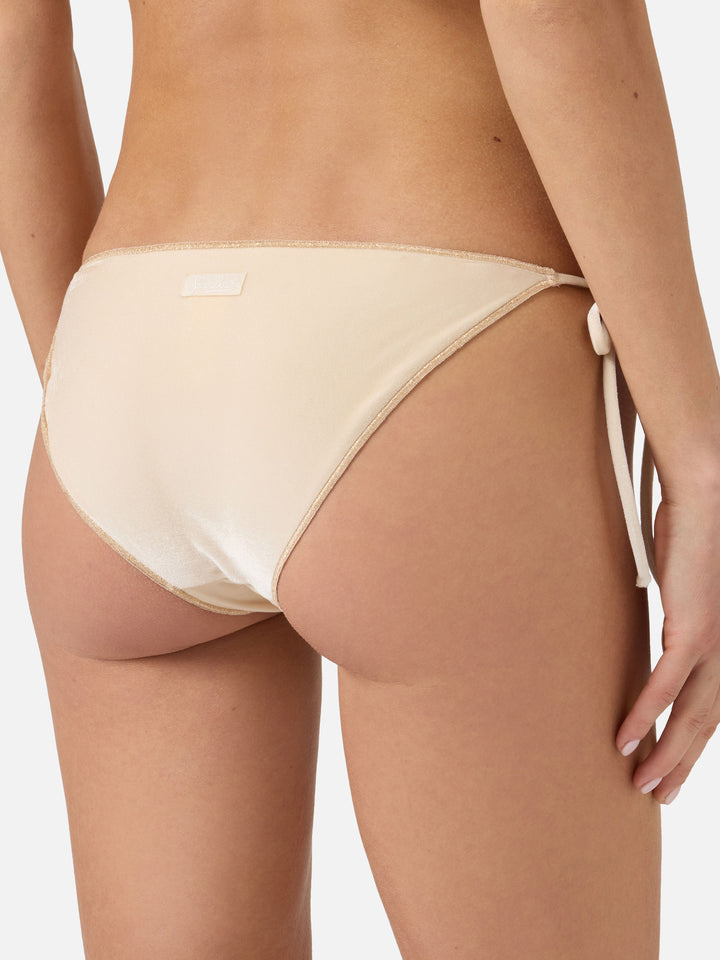 Virgo classic swim briefs in gold velvet