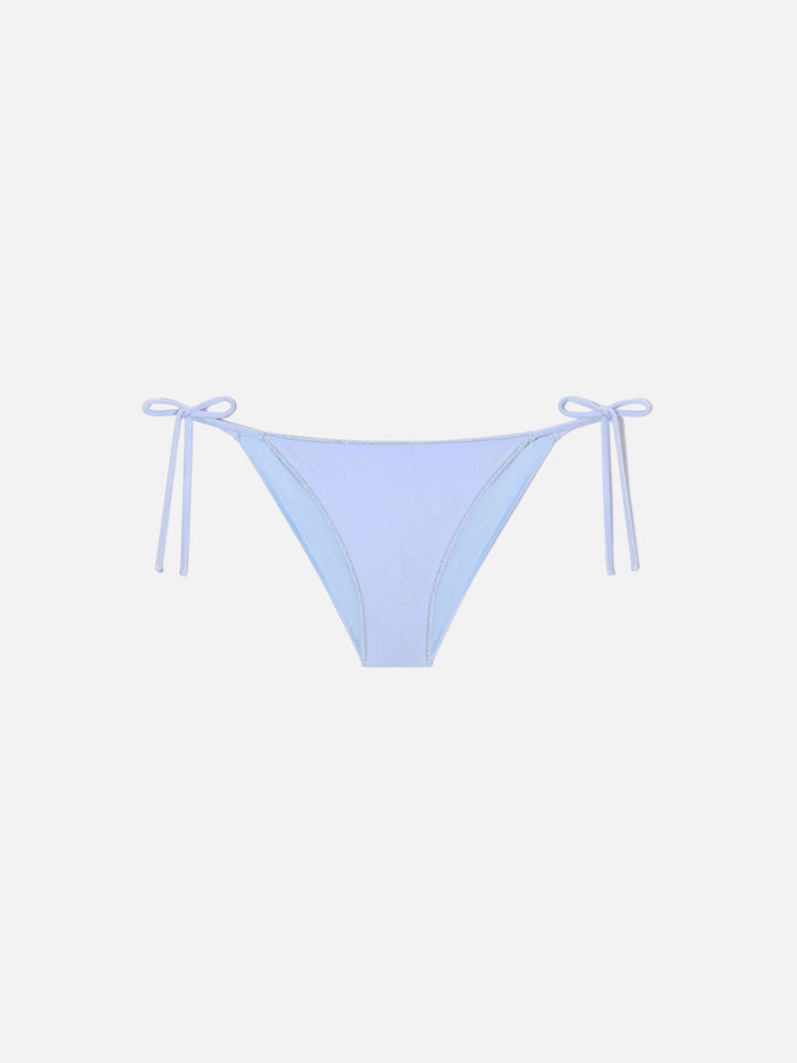 Leah Virgo Overlock bikini in light blue velvet