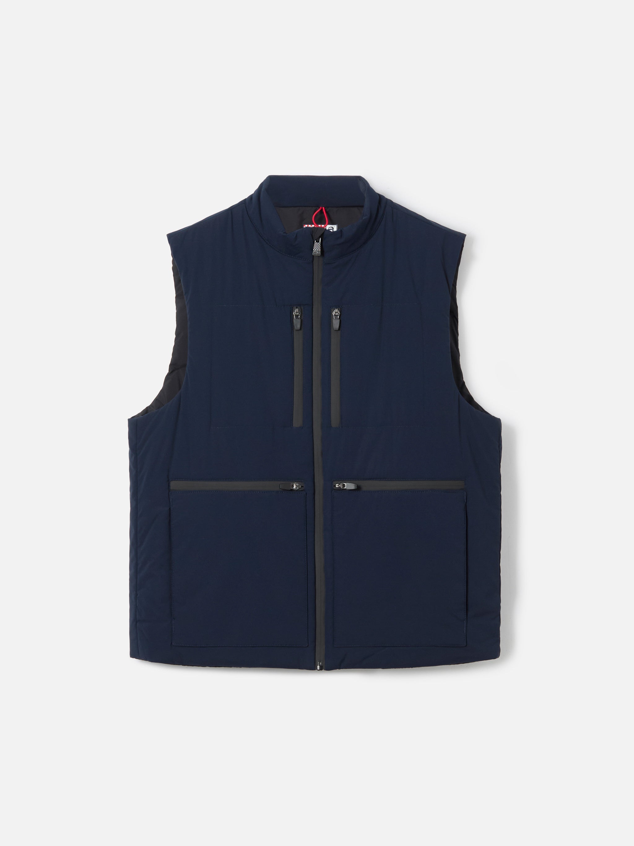 Vonn padded vest in technical fabric in navy blue solid color
