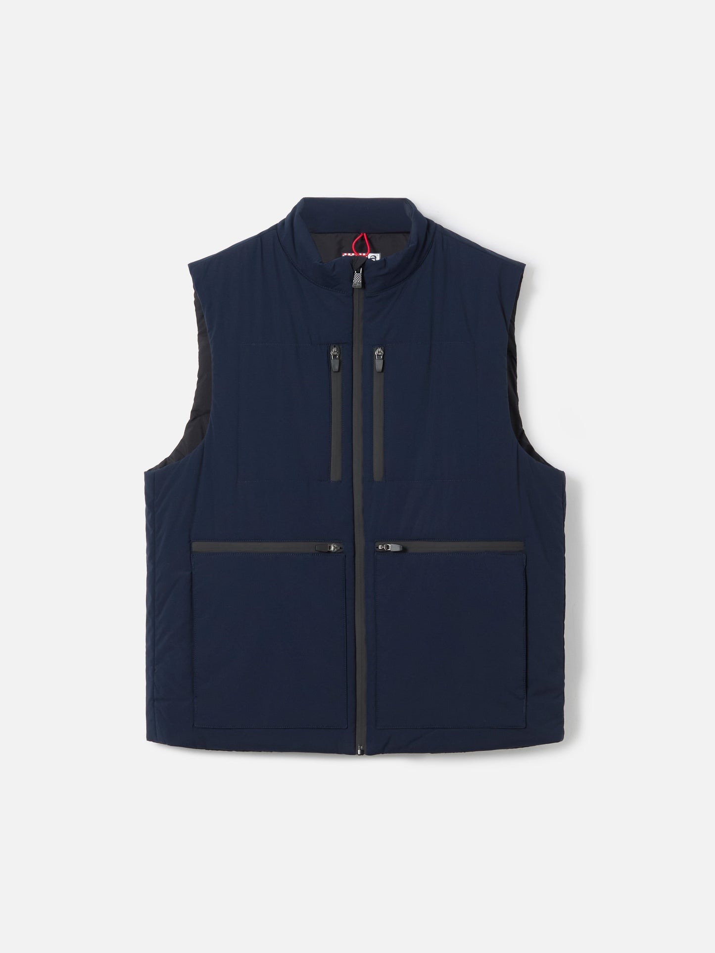 Man navy blue stretch fabric padded vest Vonn