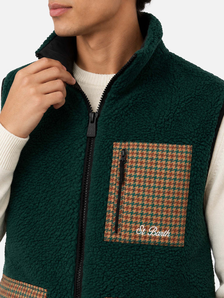 Gilet Wanaka in sherpa fantasia pied de poule