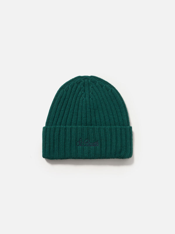 Man british green cashmere blend hat Wengen