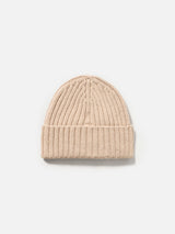 Cappello da uomo in cashmere Wengen a coste beige