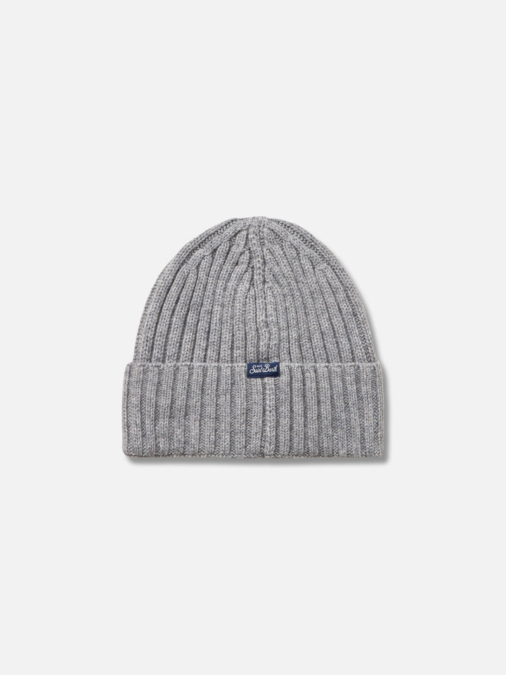 Man mélange grey hat Wengen with All you need Bombardino embroidery | INSULTI LUMINOSI SPECIAL EDITION