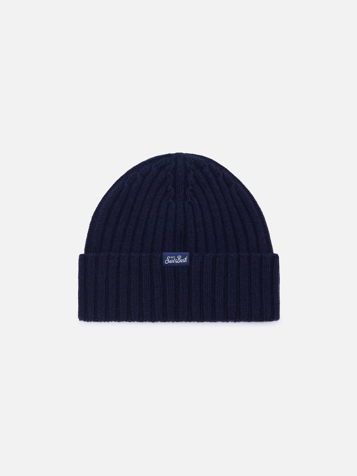 Marineblaue Wengen-Mütze blue mit Courmayeur-Stickerei | Special edition 