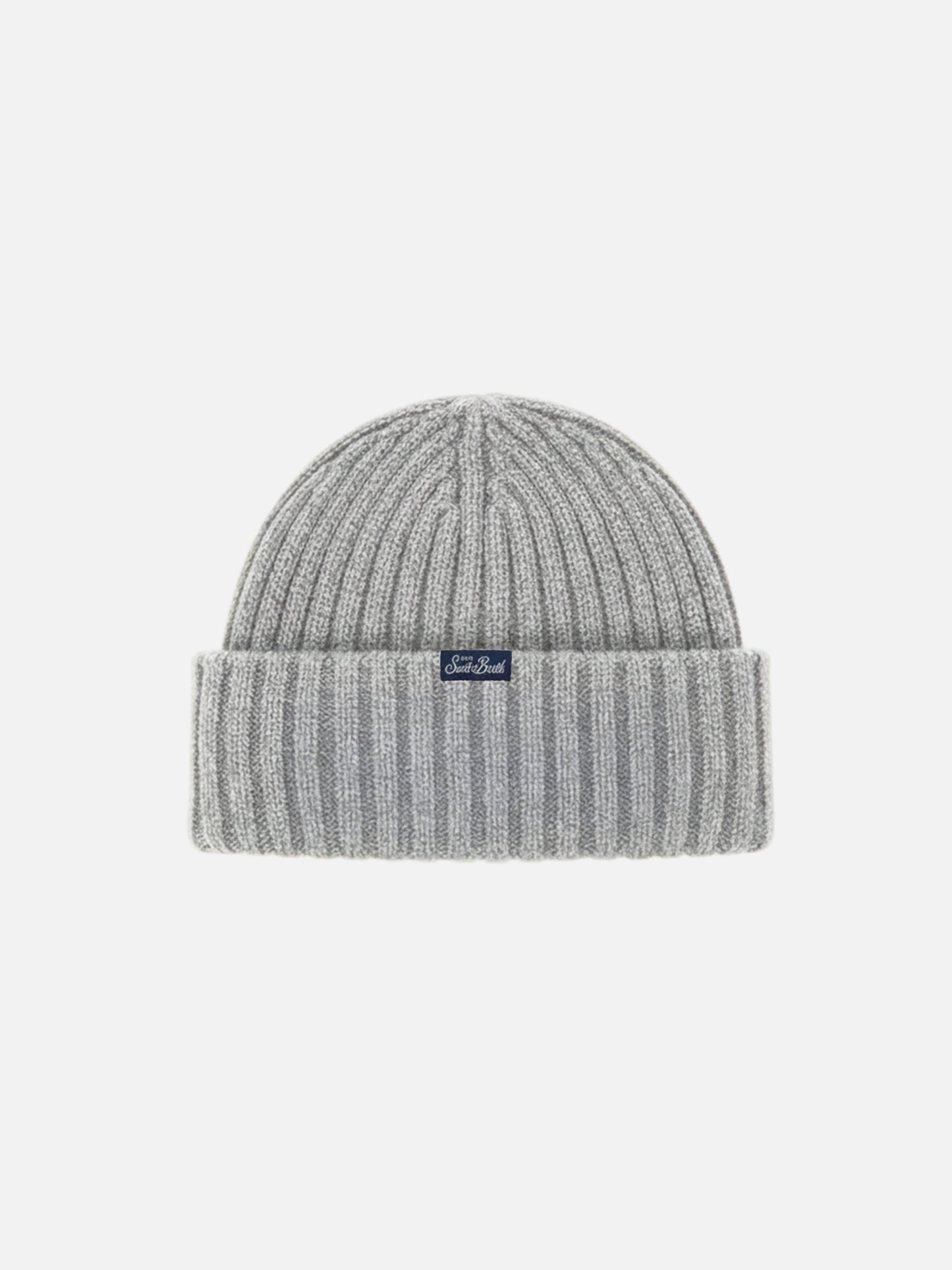 Beanie Wengen in misto cashmere grigio con ricamo Super G | SUPER G SPECIAL EDITION