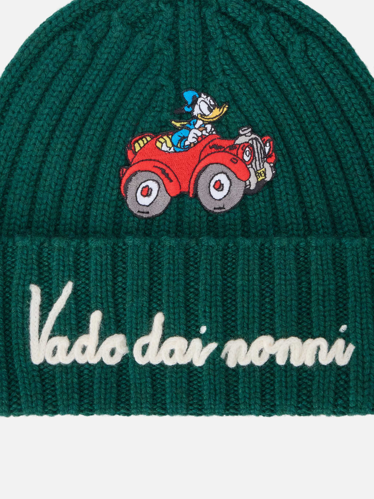Gorro beanie Wengen verde con bordado Vado Dai Nonni | Special edition 