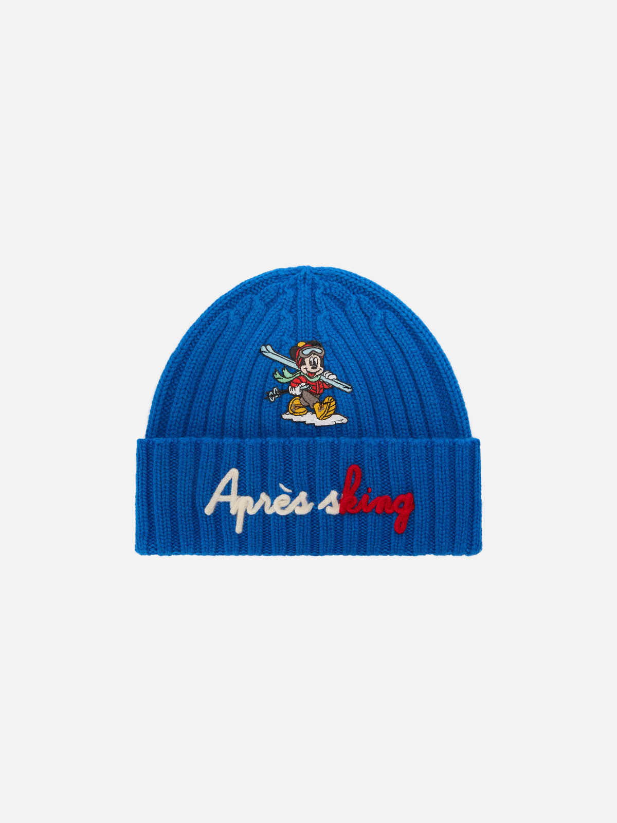 Blue Wengen-Beanie mit Après-Sking-Stickerei | Special edition 
