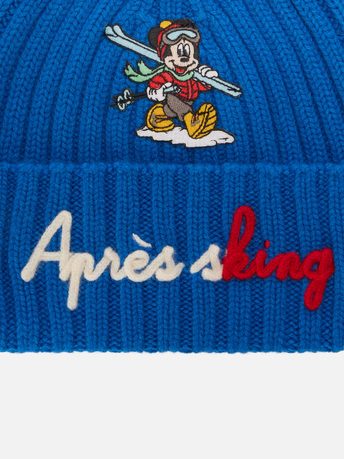 Blue Wengen-Beanie mit Après-Sking-Stickerei | Special edition 