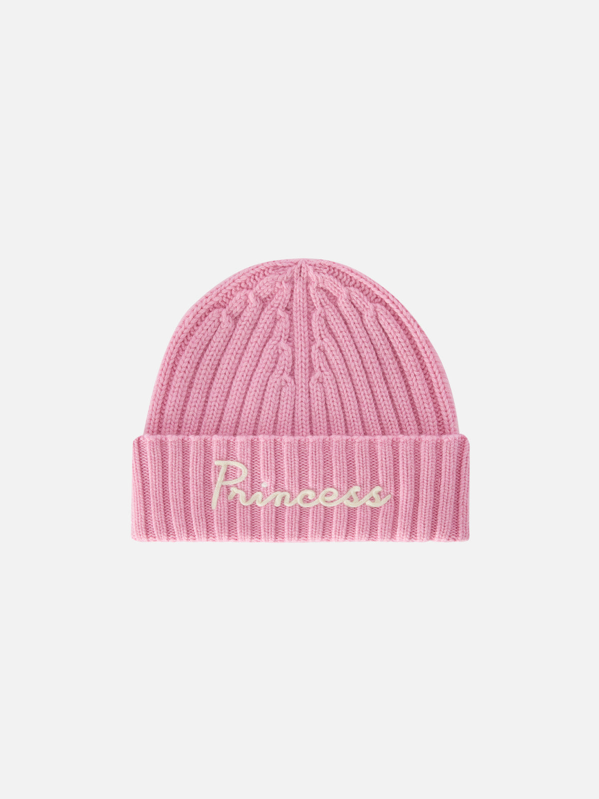 Gorro beanie Wengen rosa con bordado Princess 