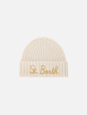 Off white Wengen beanie with logo embroidery