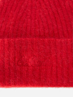 Cappello Wengen in alpaca stretch rosso