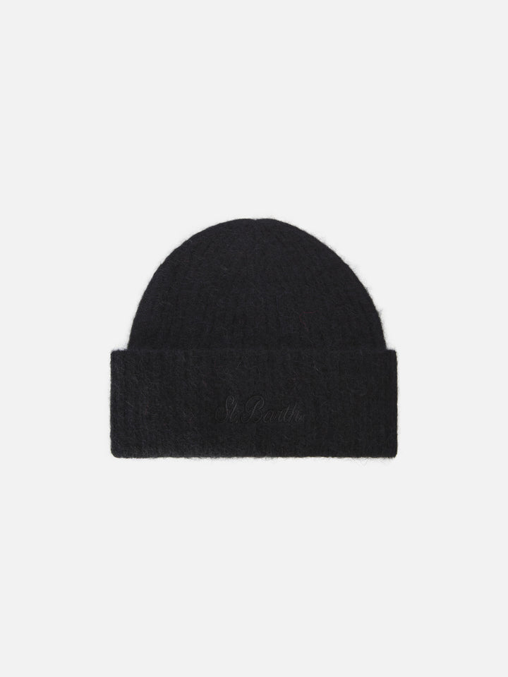 Cappello Wengen in alpaca stretch nero