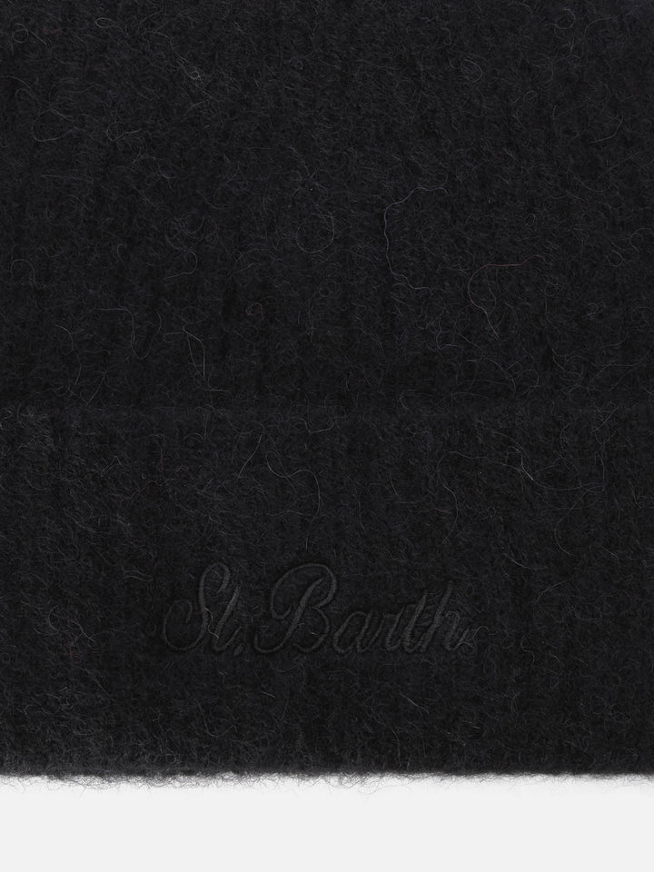 Cappello Wengen in alpaca stretch nero