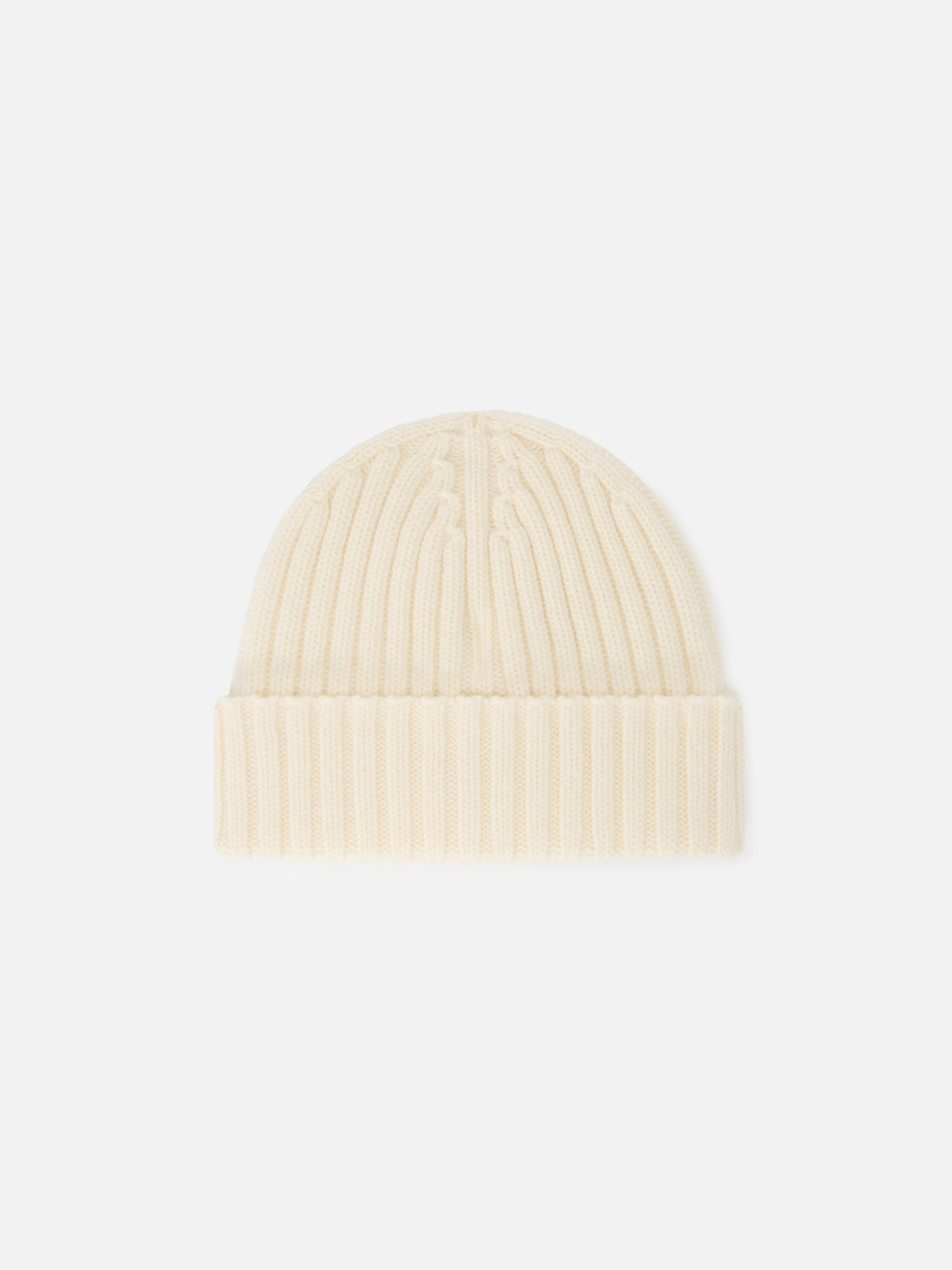 Berretto Wengen off white in lana con ricamo logo