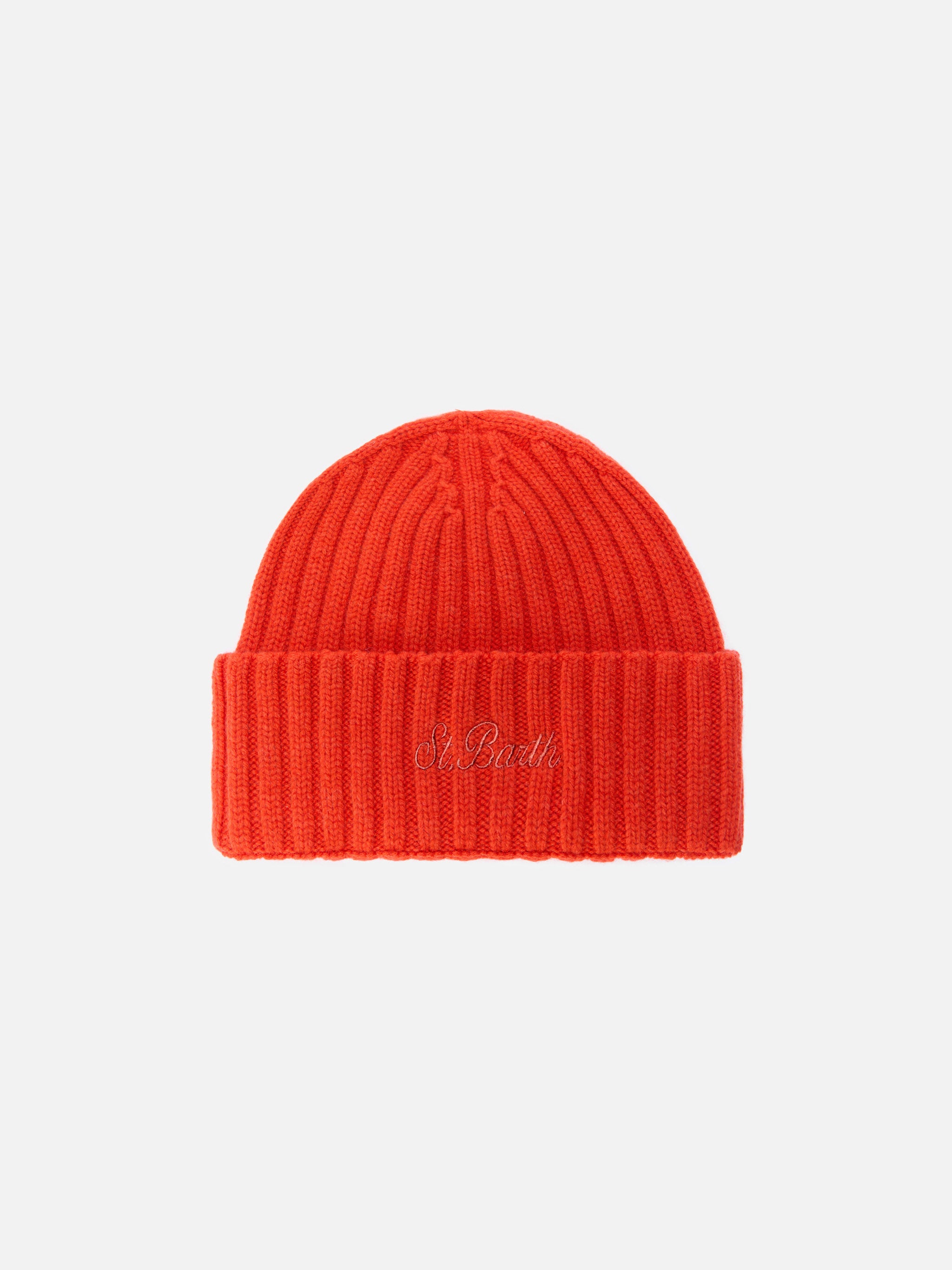 100% WOOL Wengen beanie in orange – MC2 Saint Barth