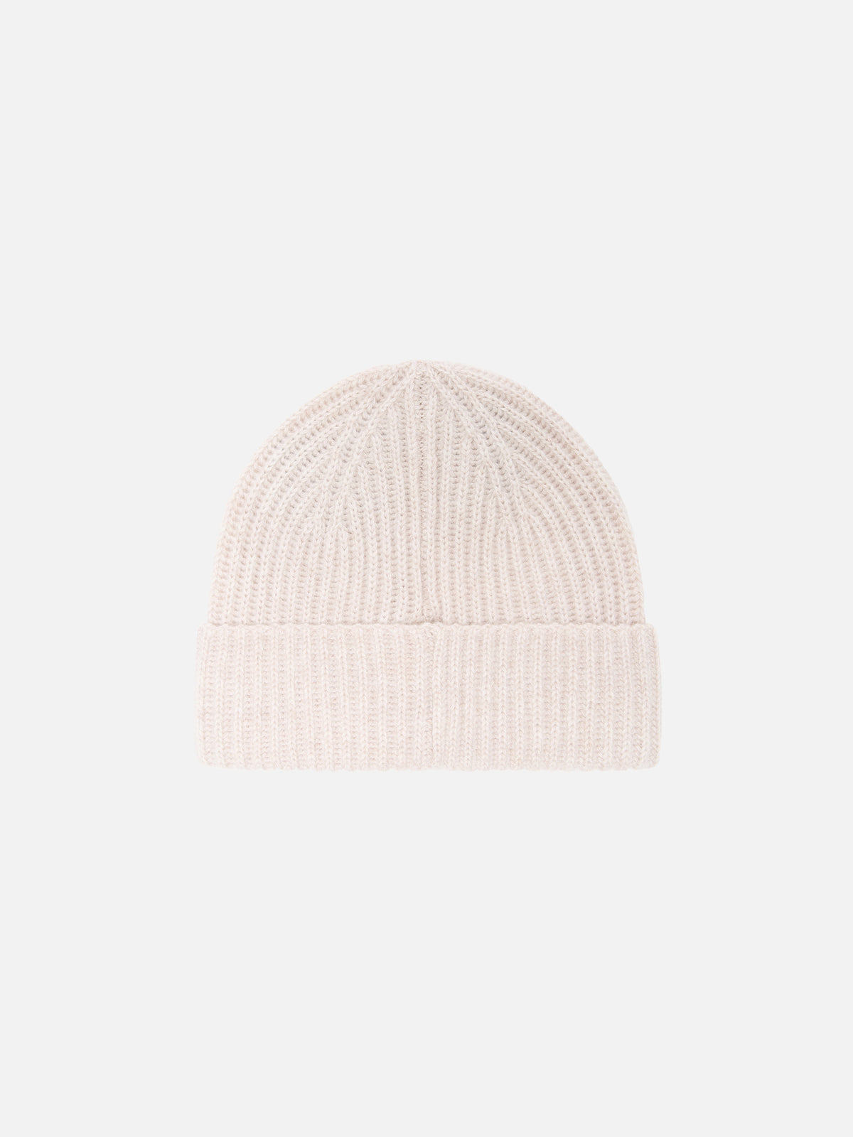 Beige Wengen Kaschmir-Mütze 