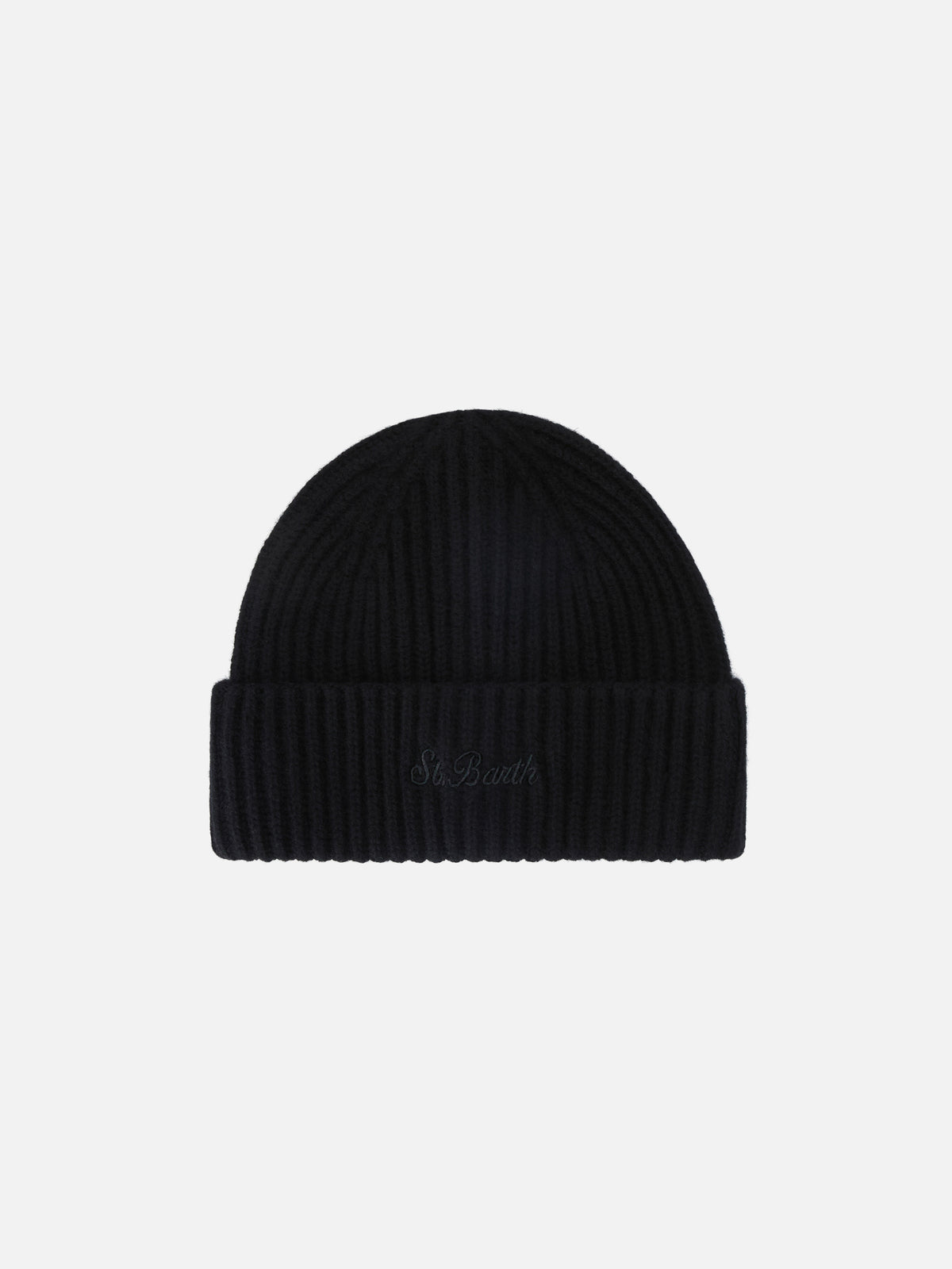 Bonnet Wengen noir en cachemire 