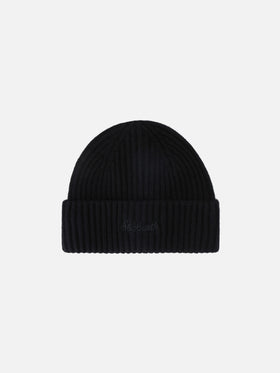 Bonnet Wengen noir en cachemire 