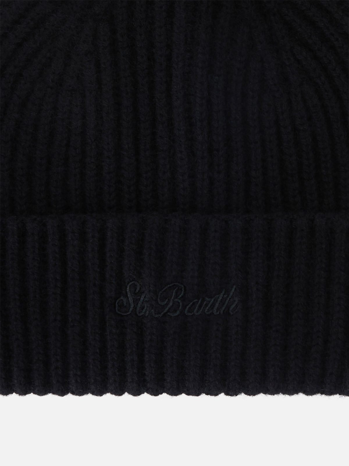 Bonnet Wengen noir en cachemire 
