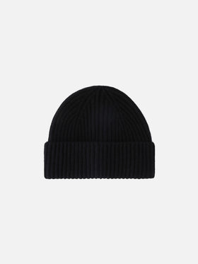 Bonnet Wengen noir en cachemire 
