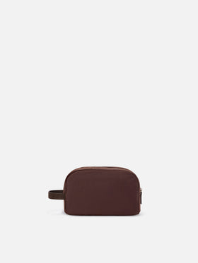 Trousse de beauté Westwood marron ciré avec logo brodé 
