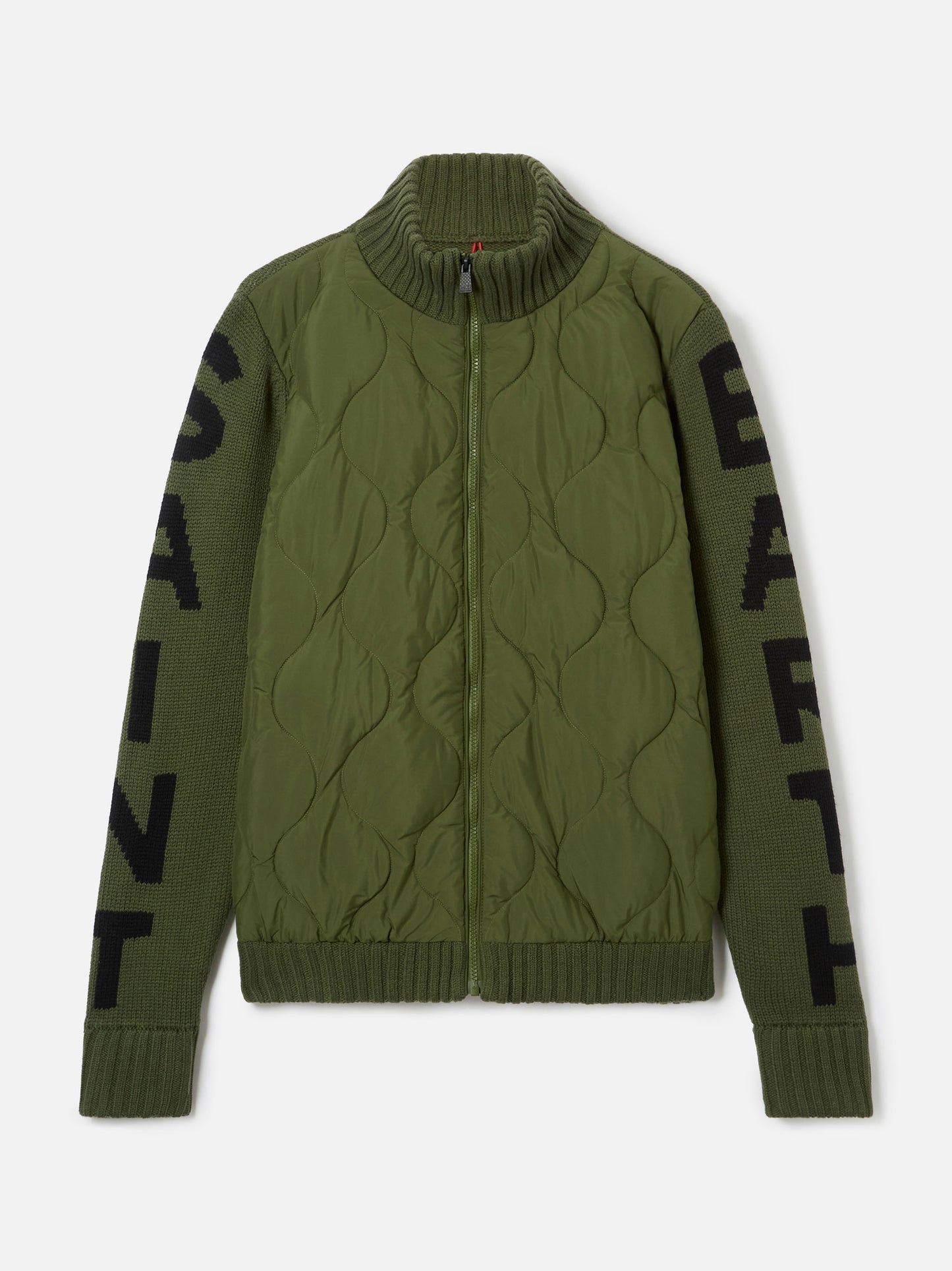 Man military green padded jacket