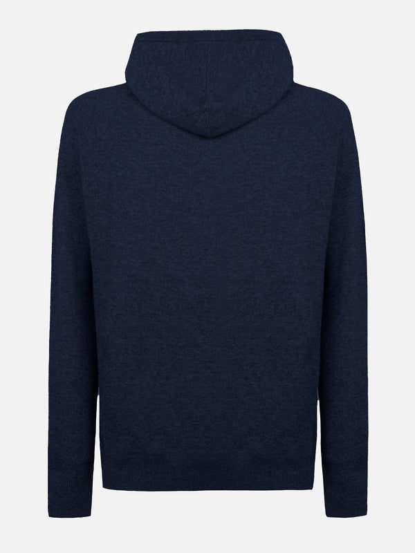 Marineblauer Kapuzenpullover aus Kaschmirmischung für Herren Willbur