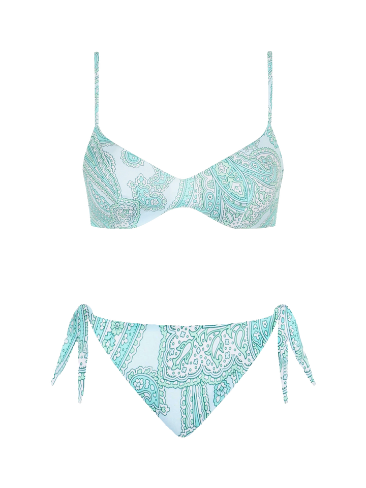Woman paisley scoop bralette bikini May Yali - MC2 Saint Barth