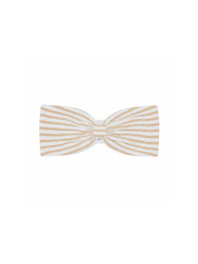 Yulia crinkle bandeau top with striped print
