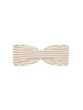 Yulia crinkle bandeau top with striped print