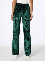 Woman green chenille jogger pants Yvonne