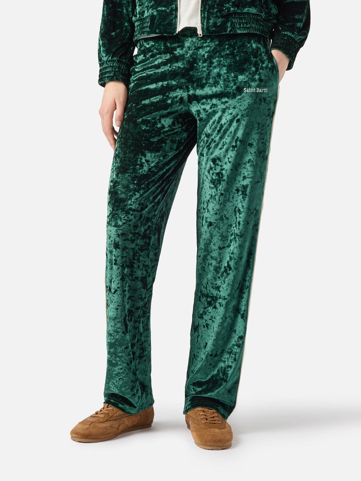 Yvonne green chenille pants