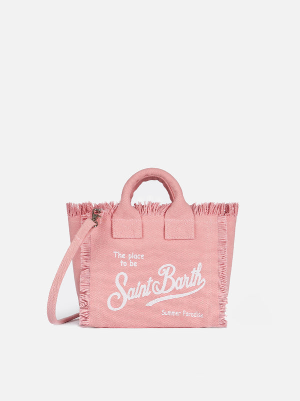 Borsa Mini Vanity in tela di cotone rosa