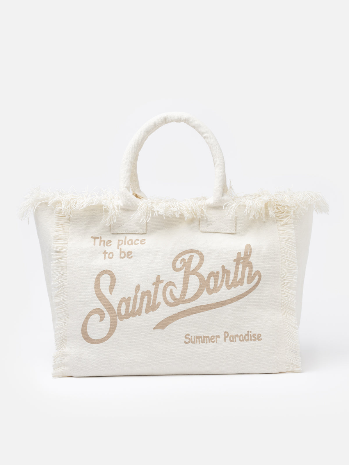 Off-white cotton canvas Vanity tote bag - MC2 Saint Barth