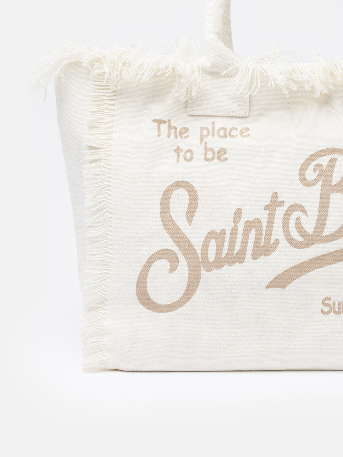 Off-white cotton canvas Vanity tote bag - MC2 Saint Barth