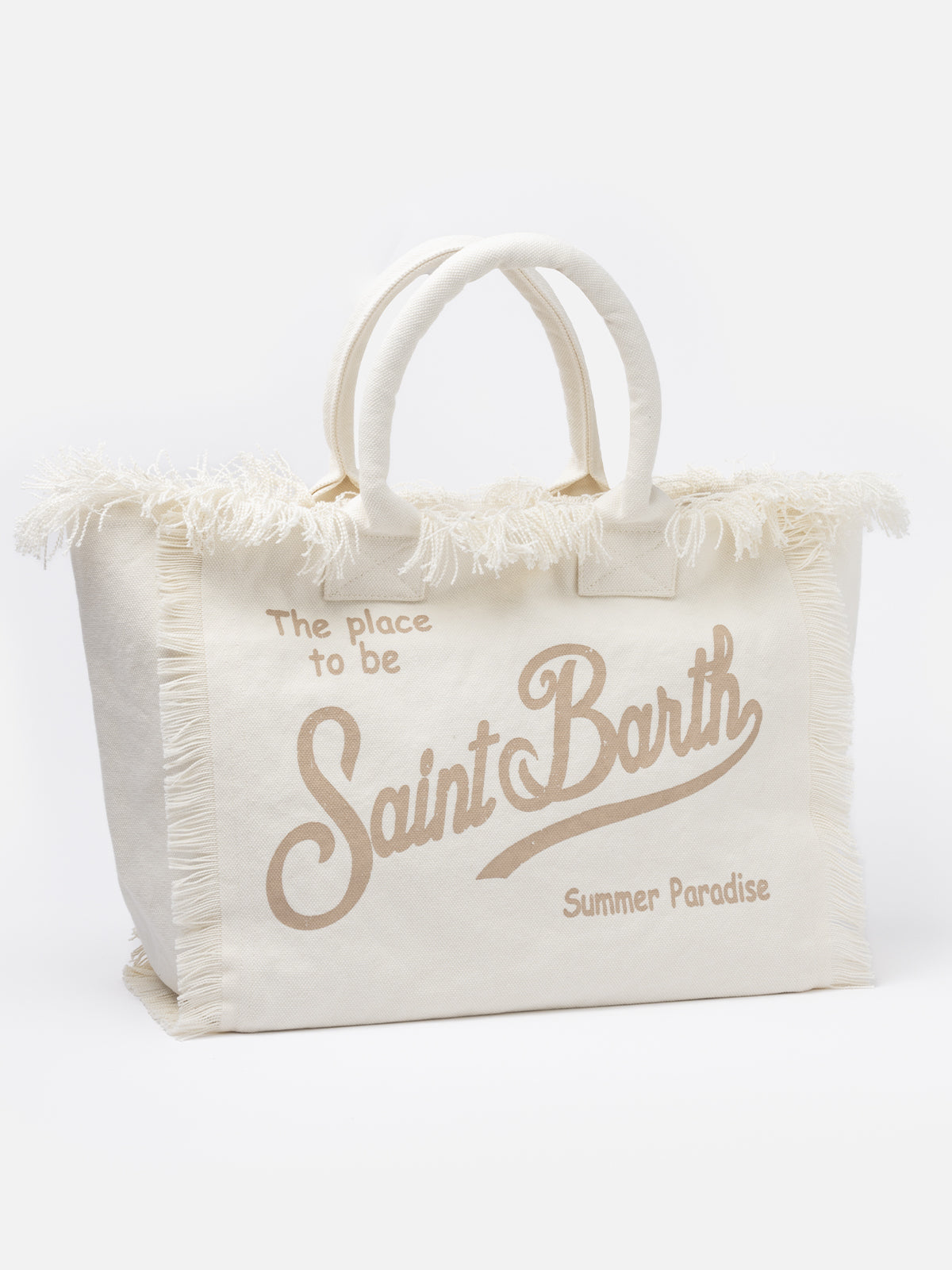 Off-white cotton canvas Vanity tote bag - MC2 Saint Barth