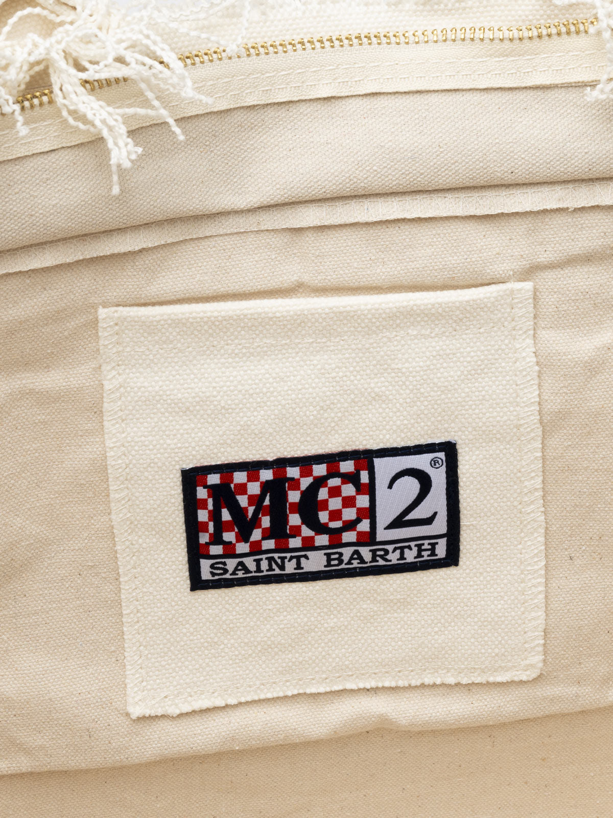 Off-white cotton canvas Vanity tote bag - MC2 Saint Barth